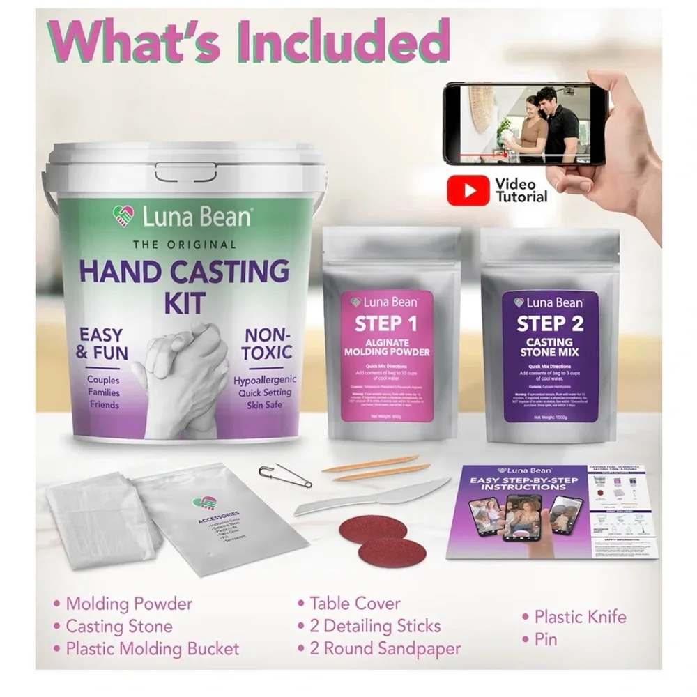 COUPLES DAY OR SPECIAL OCCASION Hand Casting Kit - White NEW